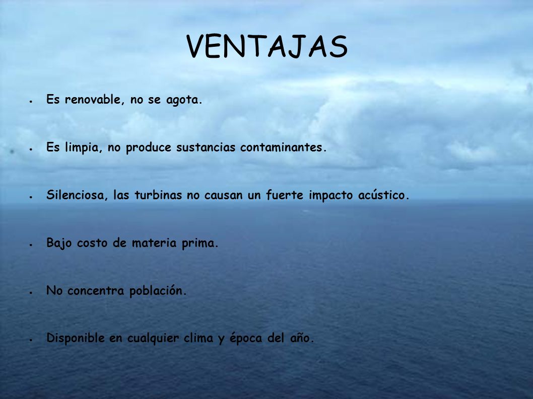 Las ventajas de utilizar Energía Mareomotriz Pros y Contras Cuadro