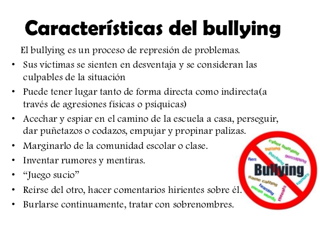 Características del bullying