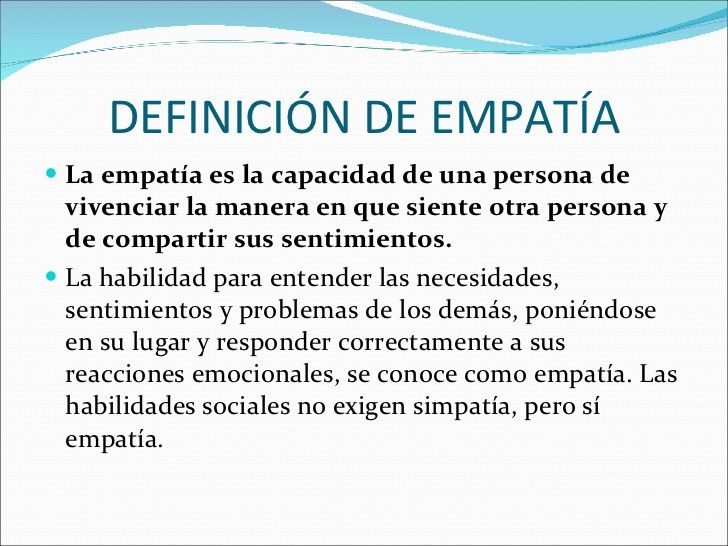 Definición empatia