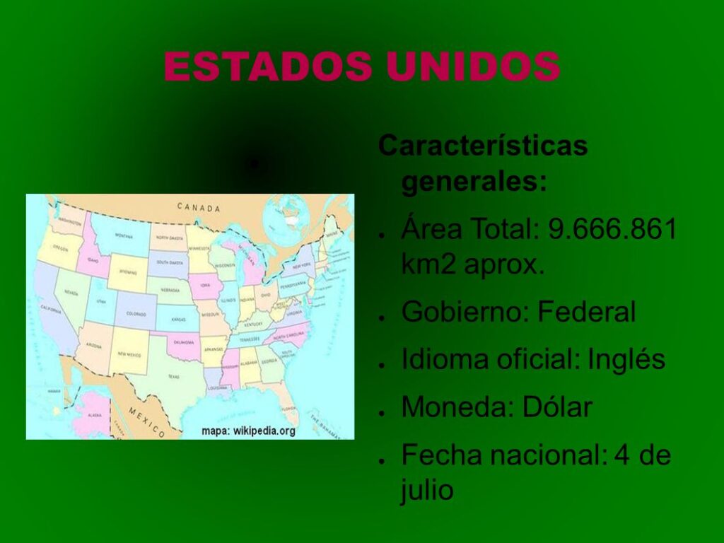 Estados Unidos Caracteristicas