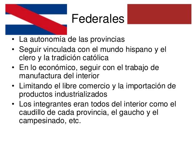 Federales caracteristicas