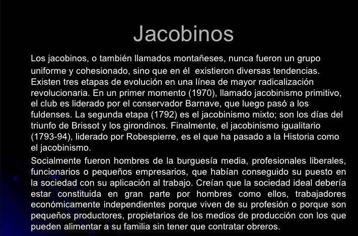 Jacobinos caracteristicas