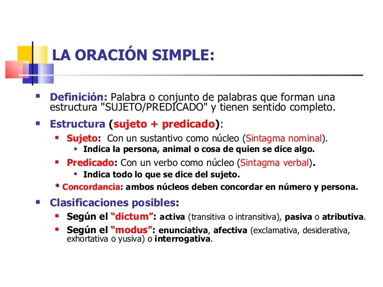 Oración simple