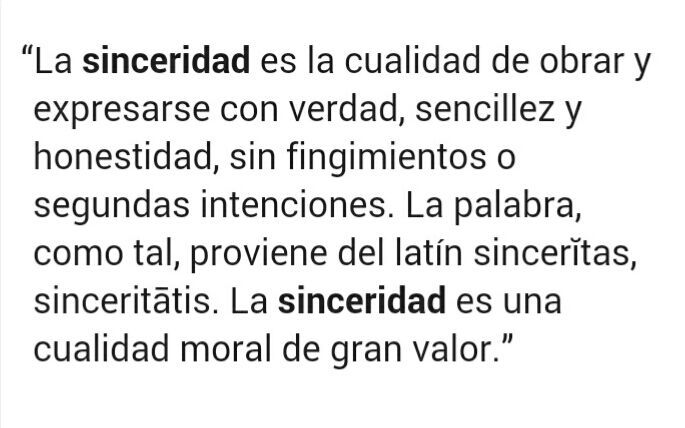 Honestidad y Sinceridad