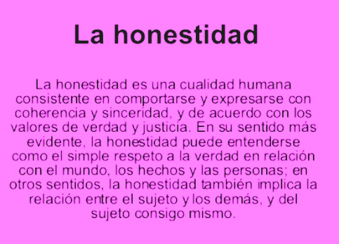 Honestidad y Sinceridad