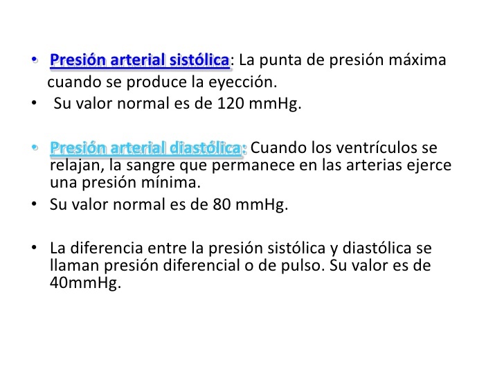 Sistole y diastole cuadro comparativo