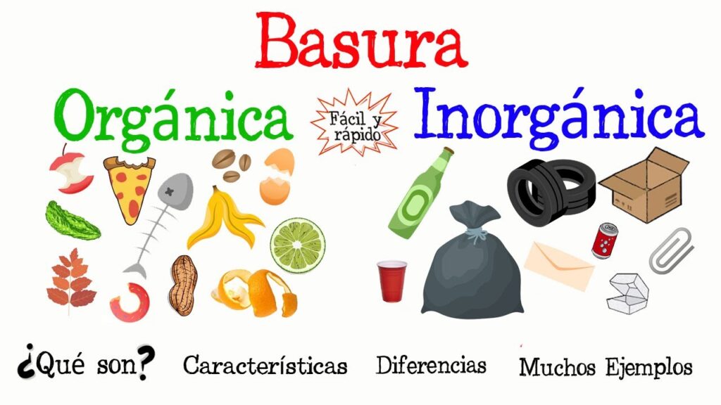 Basura Organica e inorganica definicion caracteristicas