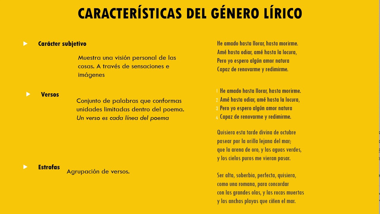 Características Del Genero Lirico En Mapas Mentales Y Cuadros Sinópticos Cuadro Comparativo 5891