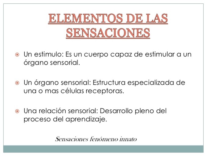 Elementos de las Sensaciones