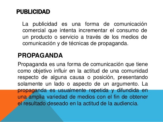 Publicidad Y Propaganda Cuadros Comparativos Cuadro Comparativo