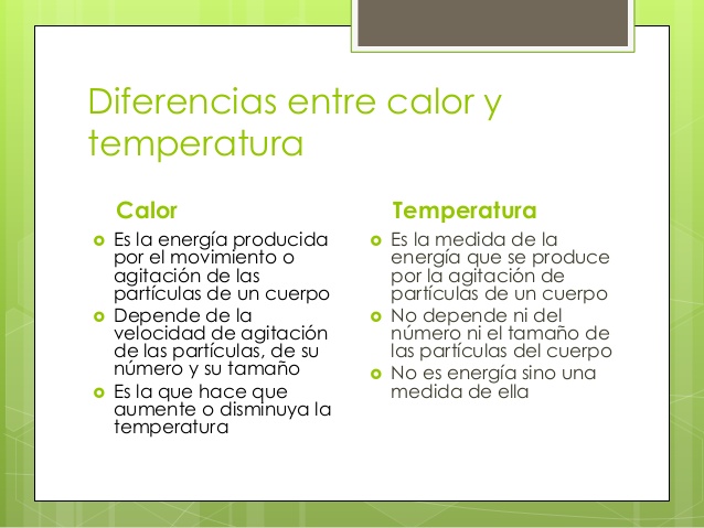 Calor Y Temperaturas Cuadros Comparativos Cuadro Comparativo