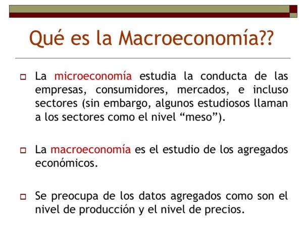 Macroeconomía Y Microeconomía Cuadros Comparativos Cuadro Comparativo