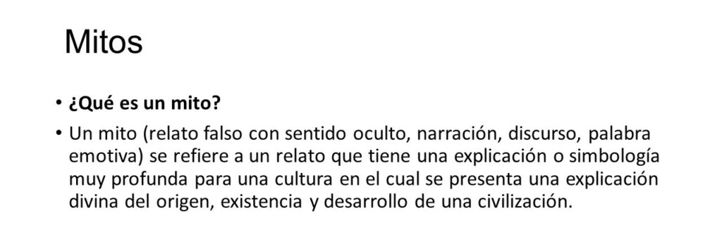 Mito, Filosofía, Ciencia y Religión: Cuadros Comparativos